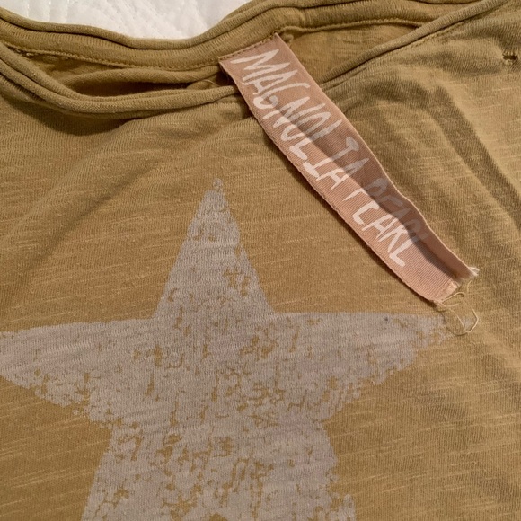Magnolia Pearl Tops - Magnolia Pearl Short Sleeve Gold T with Star Imprint